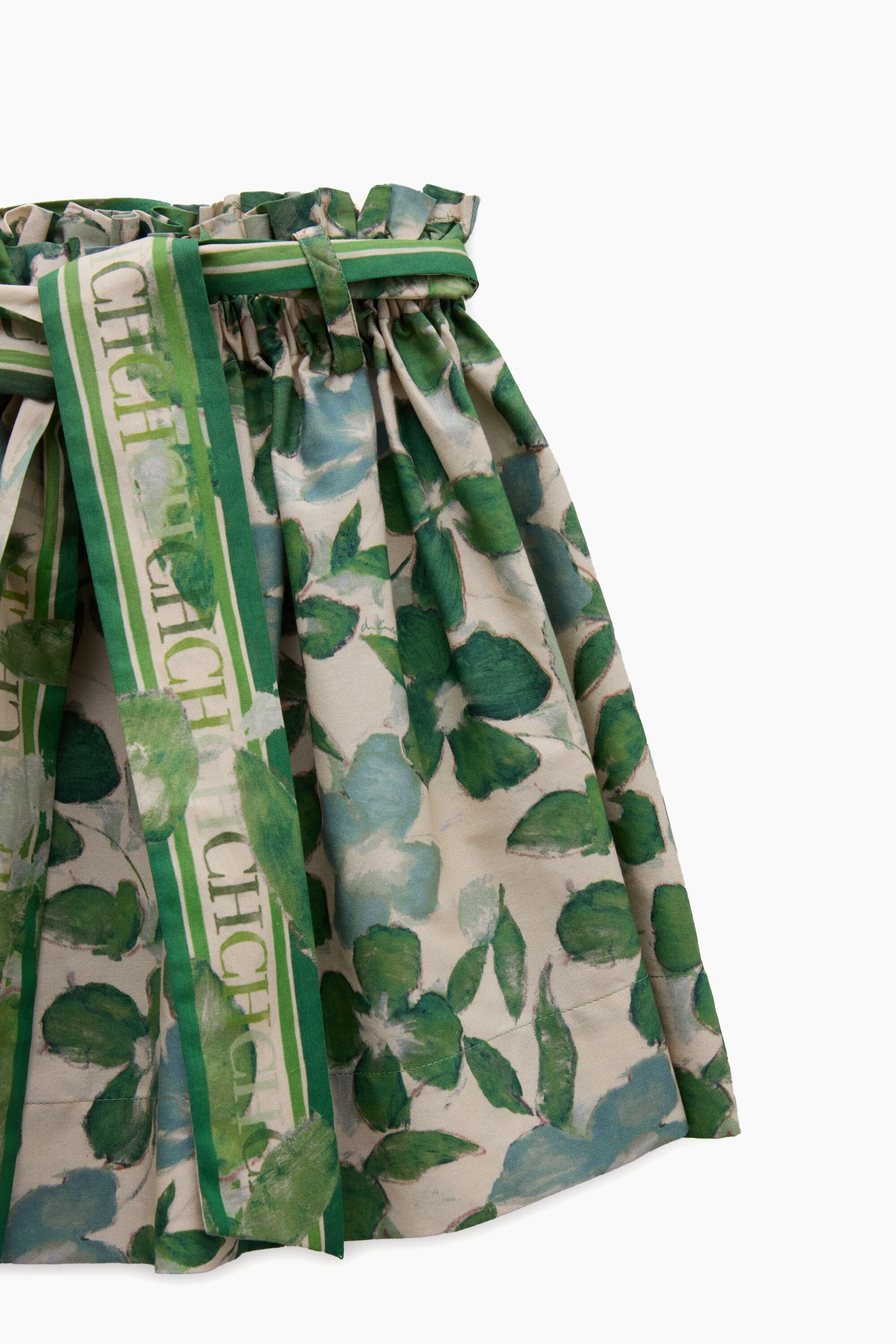 Print Poplin Skirt green/multicolor - CH Carolina Herrera