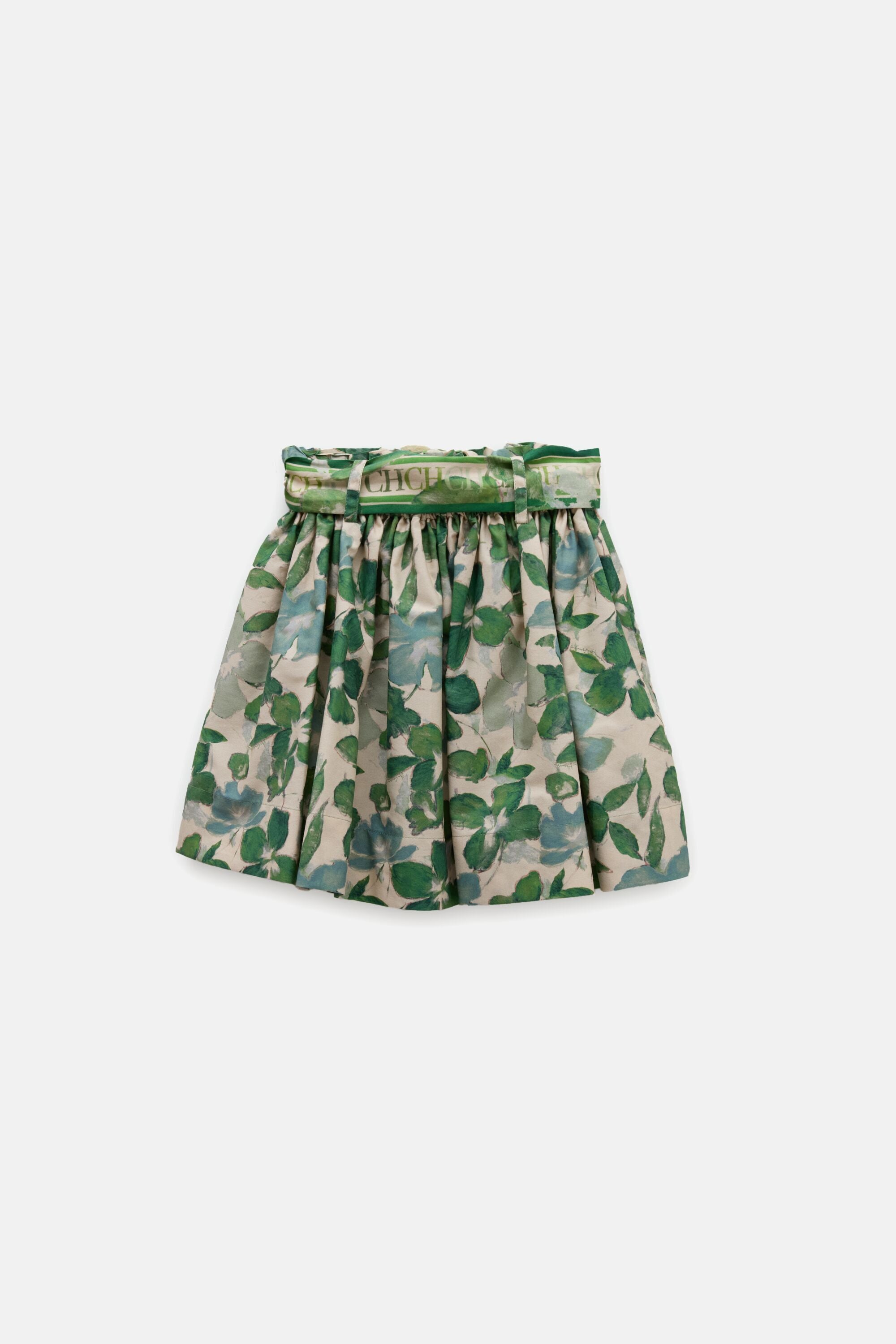 Print Poplin Skirt green/multicolor - CH Carolina Herrera