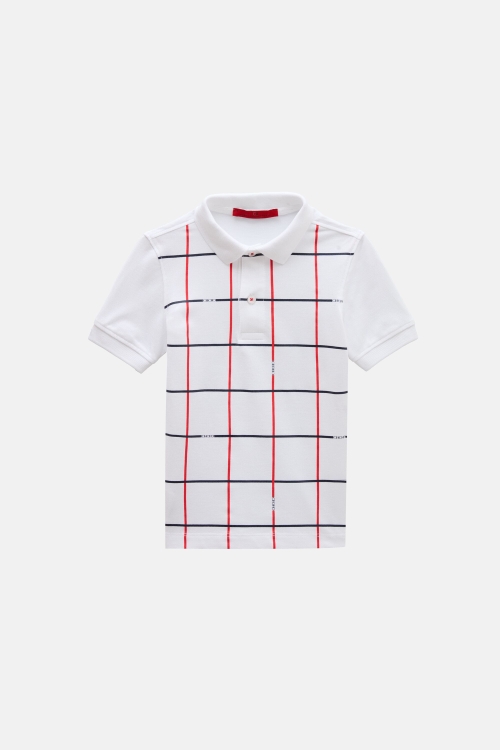 CH WINDOWPANE PRINT PIQUÉ POLO SHIRT