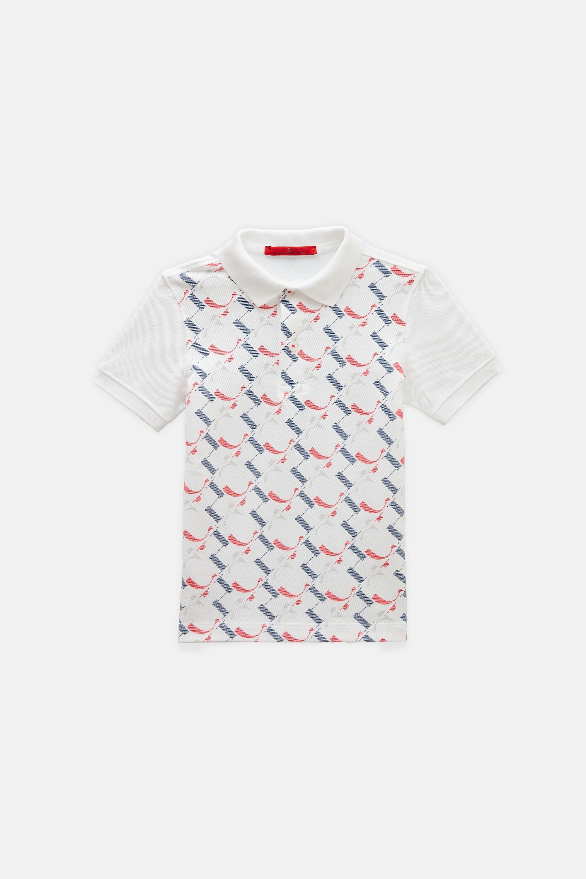 Polo de piqué estampado CH