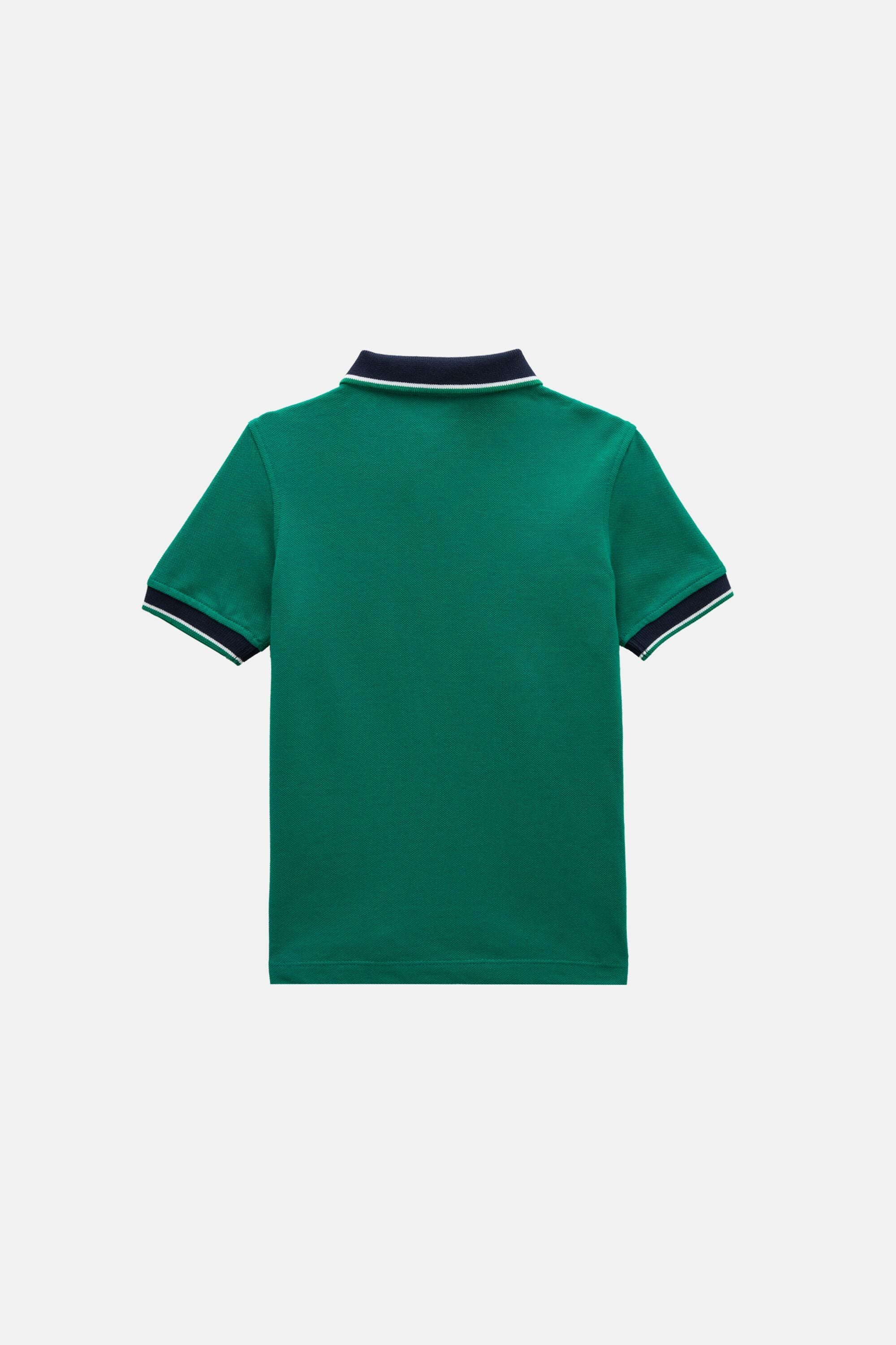 Piqué Polo Shirt with Contrasts green - CH Carolina Herrera