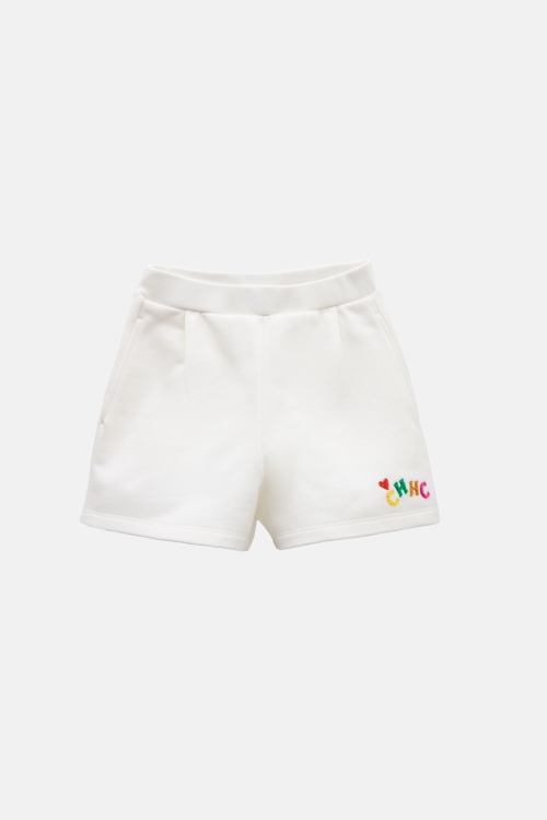 EMBROIDERED FLEECE BERMUDA SHORTS