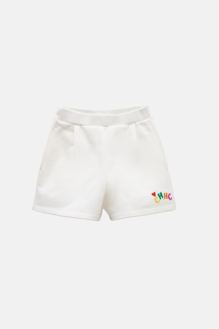 Embroidered Fleece Bermuda Shorts