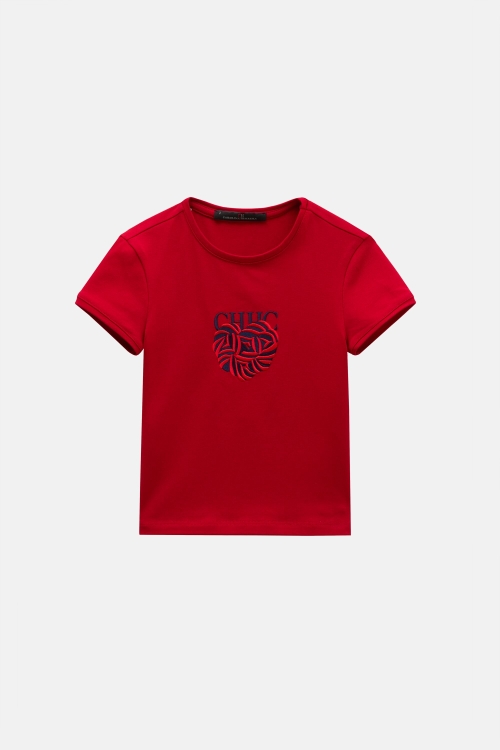 EMBROIDERED CH T-SHIRT