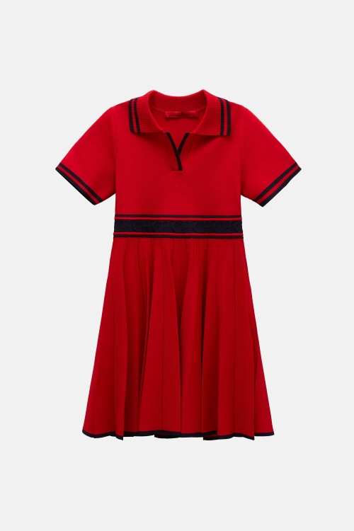 POLO COLLAR KNIT DRESS