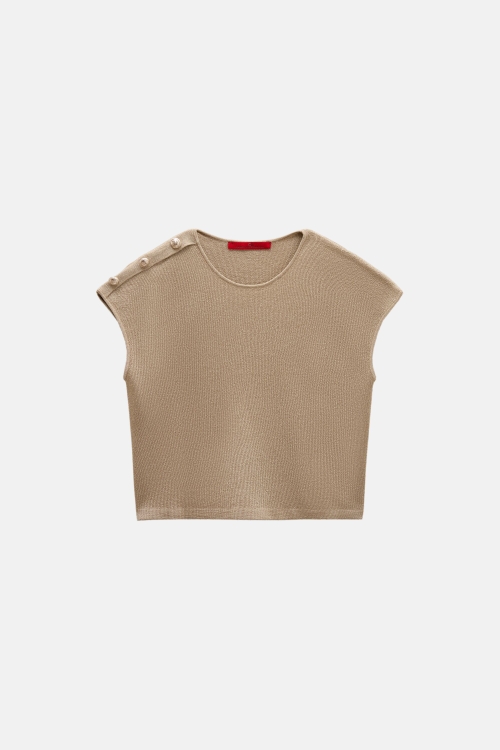 METALLIC KNIT OVERSIZE TOP