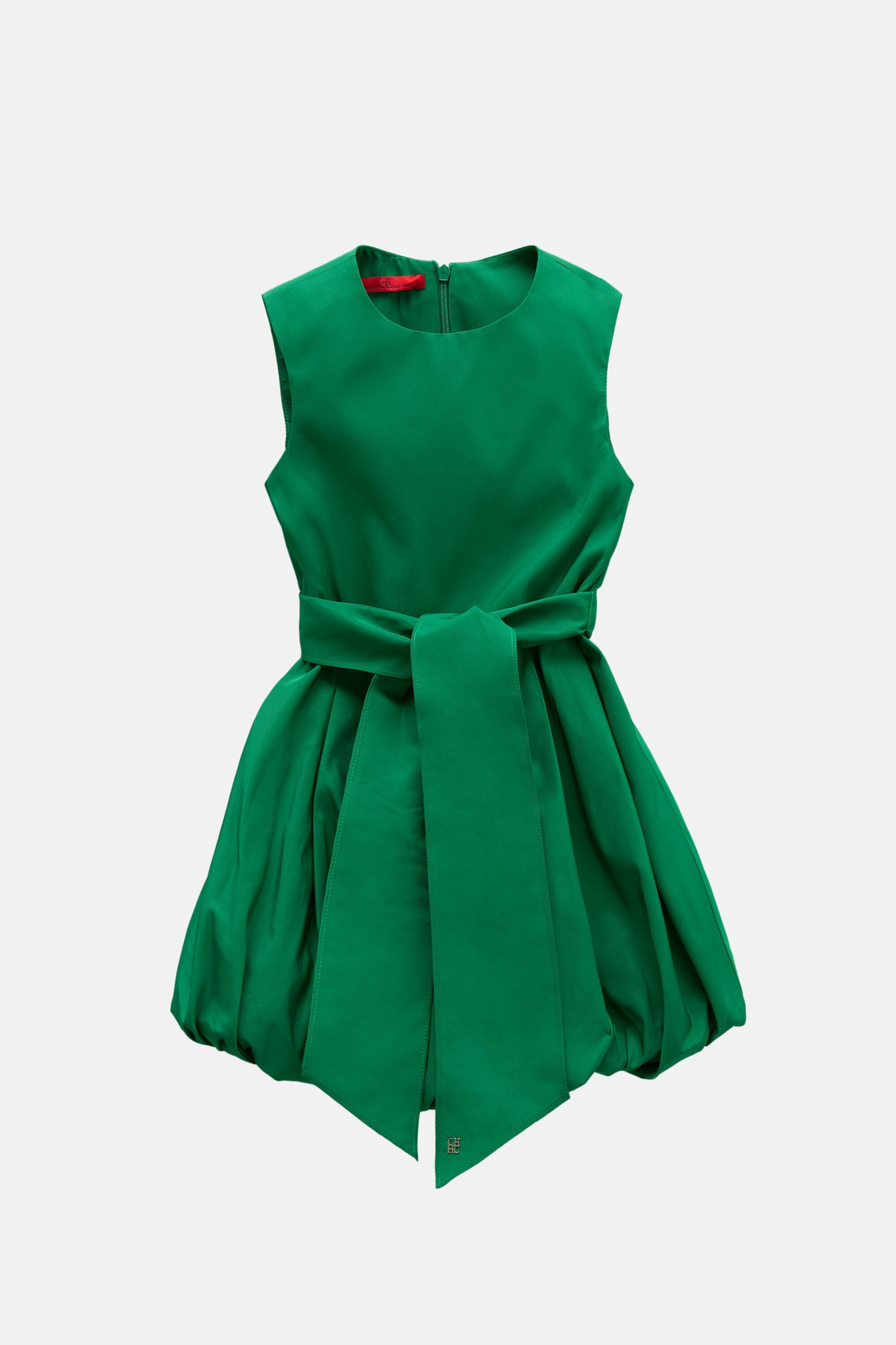 Taffeta Balloon Dress with Belt