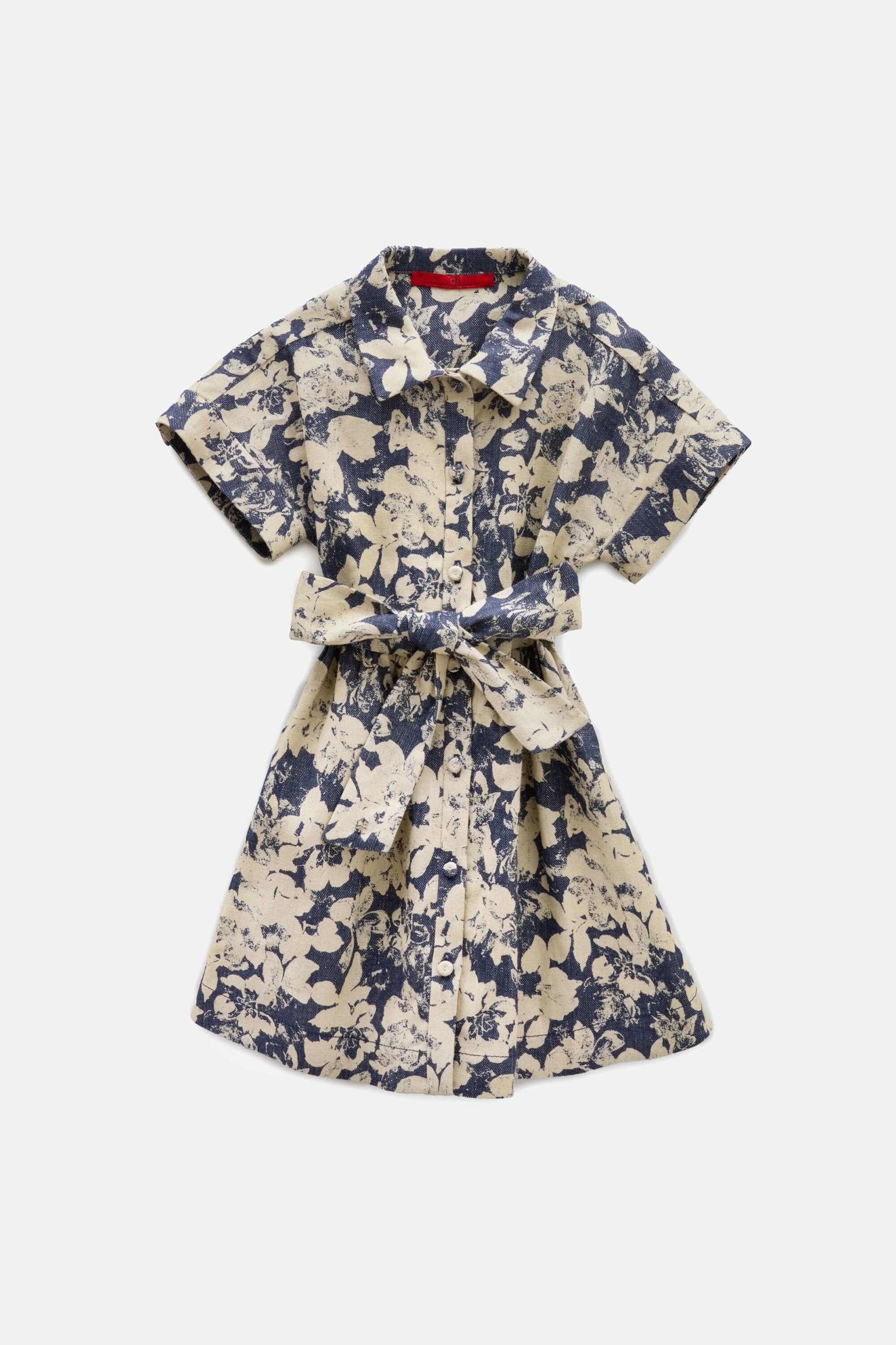 Jacquard Denim Shirt Dress