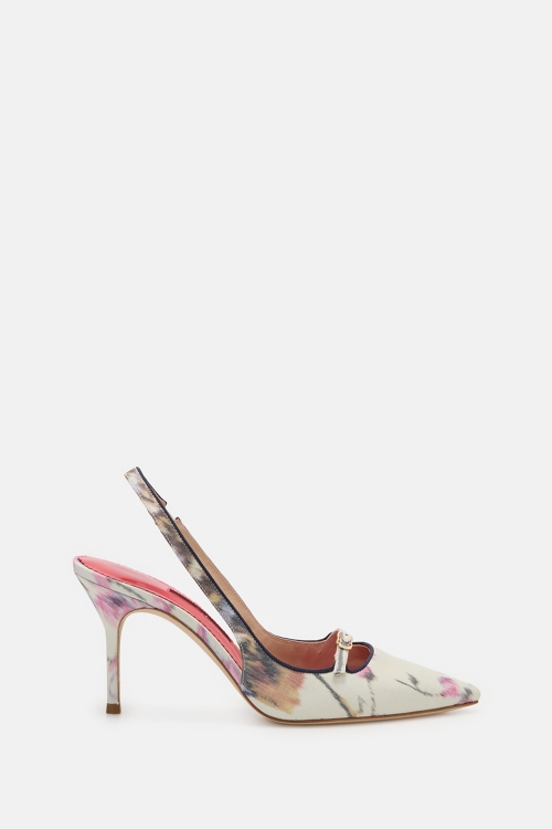 FLORAL PRINT 80 SLINGBACK PUMPS