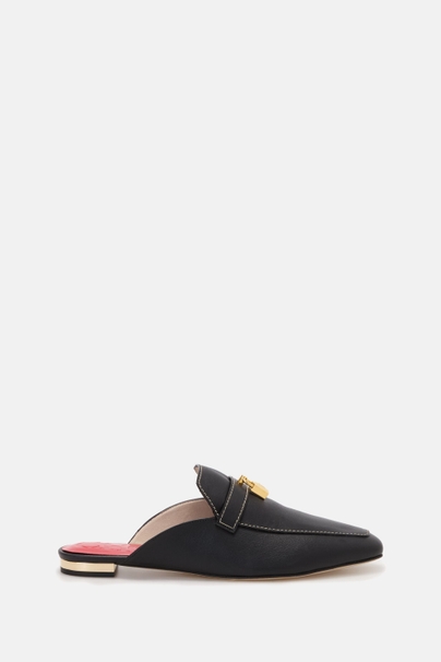 Matryoshka Locked Mule de Piel - NEGRO