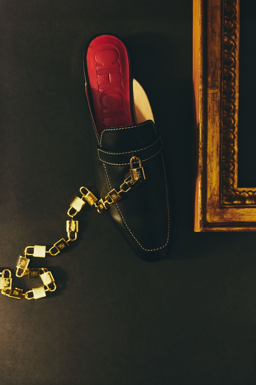 MATRYOSHKA LOCKED LEATHER MULES