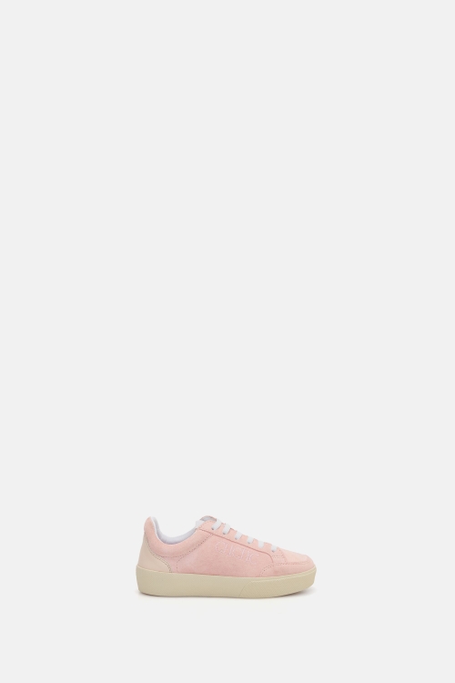 LEATHER SNEAKERS WITH CH EMBROIDERY