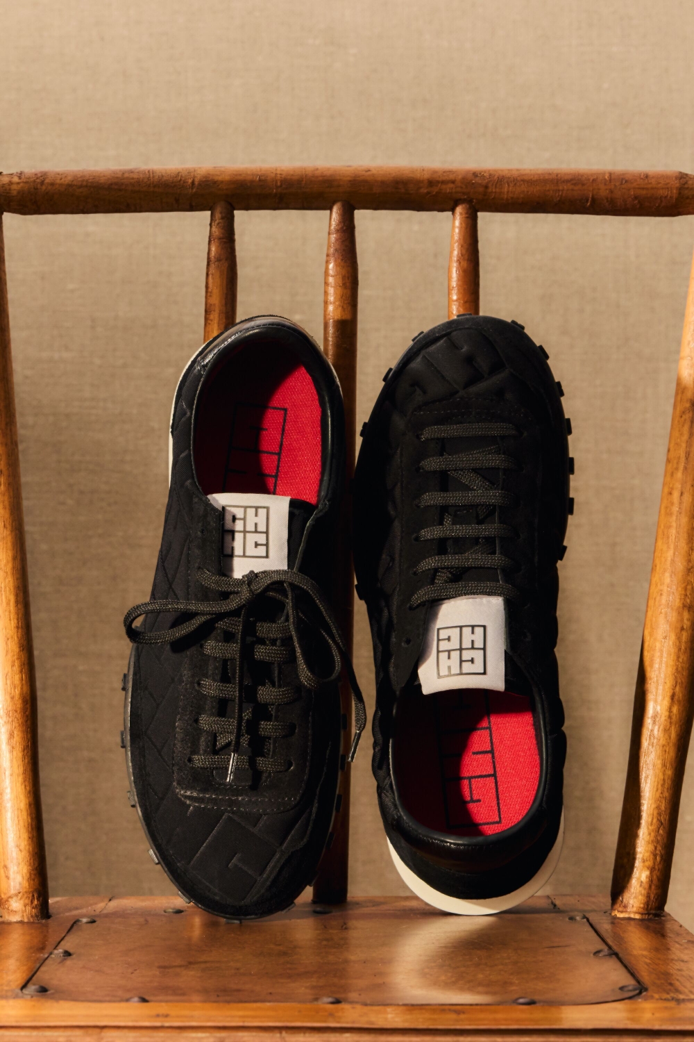 BIMBA LEATHER AND NEOPRENE SNEAKERS