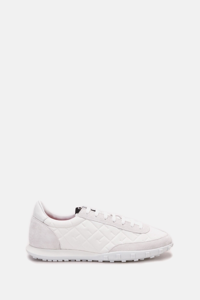 Bimba Leather and Neoprene Sneakers - WHITE