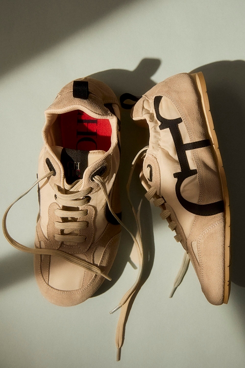 INITIALS INSIGNIA NYLON AND SUEDE RUNNERS