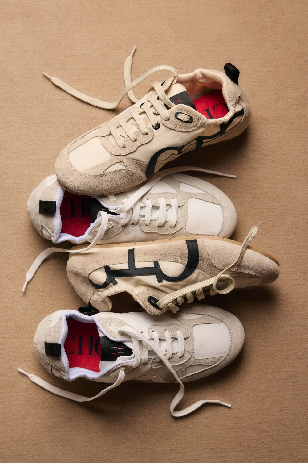 INITIALS INSIGNIA NYLON AND SUEDE RUNNERS