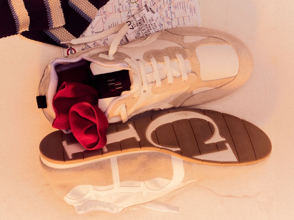 INITIALS INSIGNIA LEATHER AND SUEDE RUNNERS