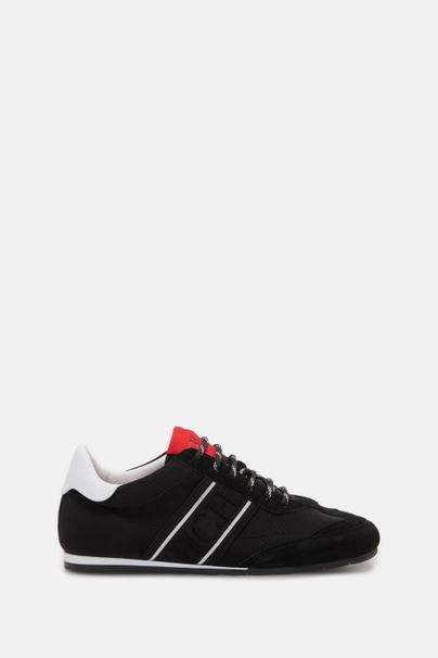 CH Tape Canvas and Leather Sneakers - BLACK