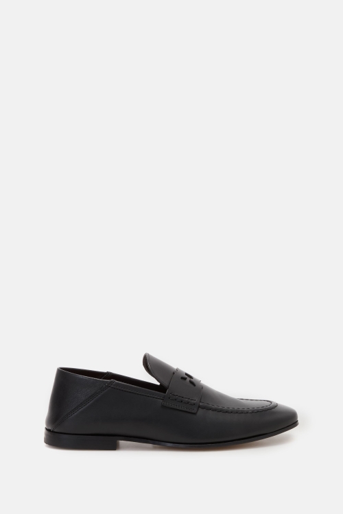 DOMA INSIGNIA CUT OUT FOLD-DOWN LEATHER LOAFERS