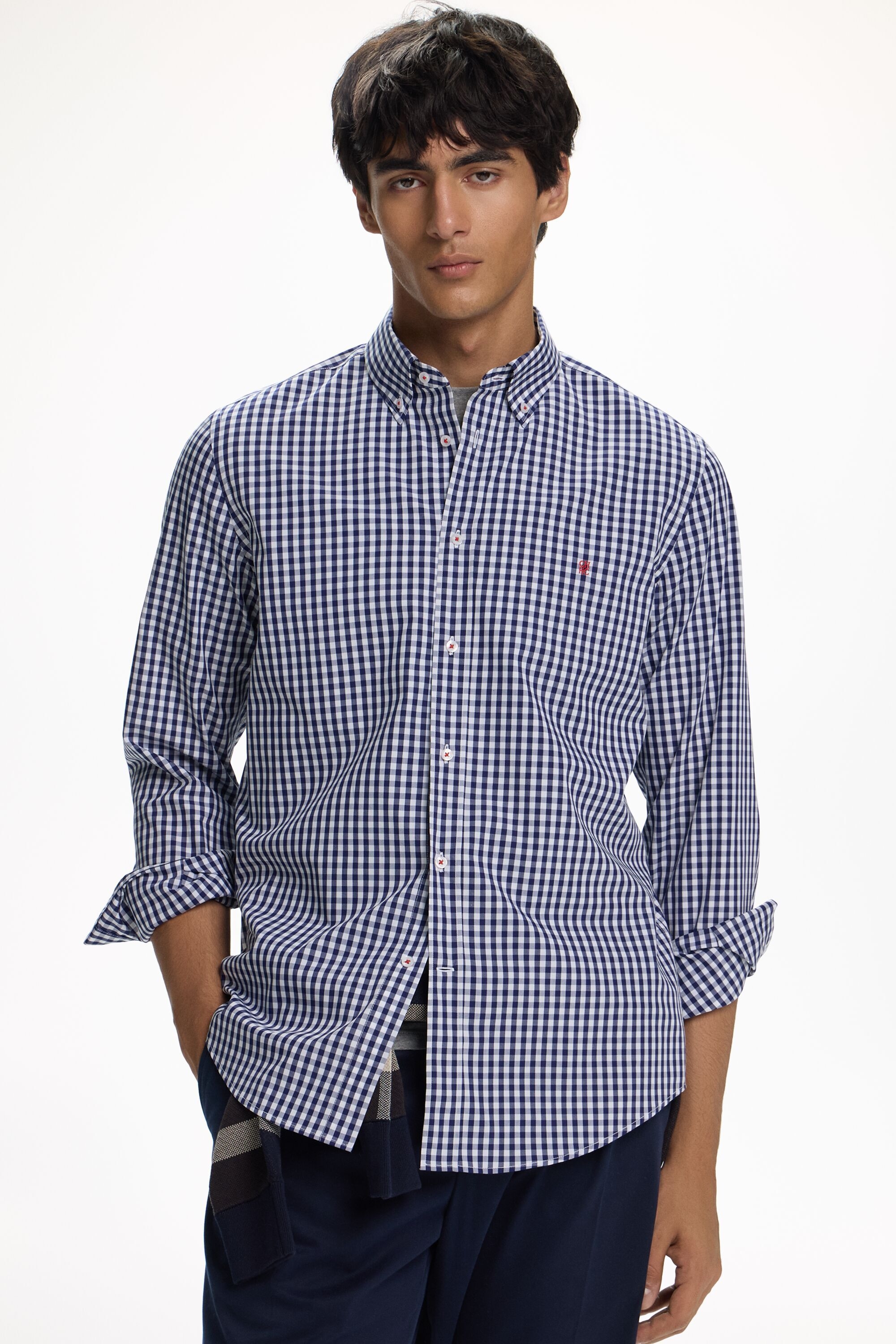 Gingham Check Poplin Shirt