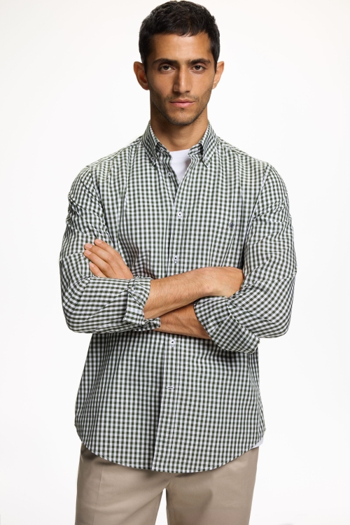 GINGHAM CHECK POPLIN SHIRT