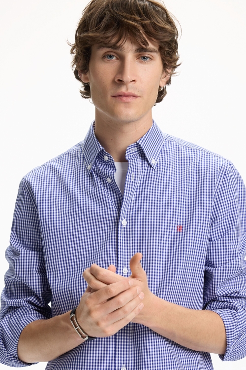 GINGHAM CHECK POPLIN SHIRT