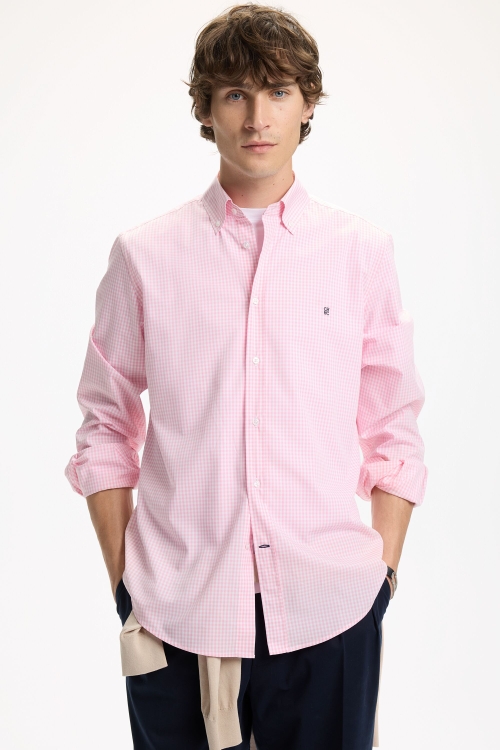 GINGHAM CHECK POPLIN SHIRT