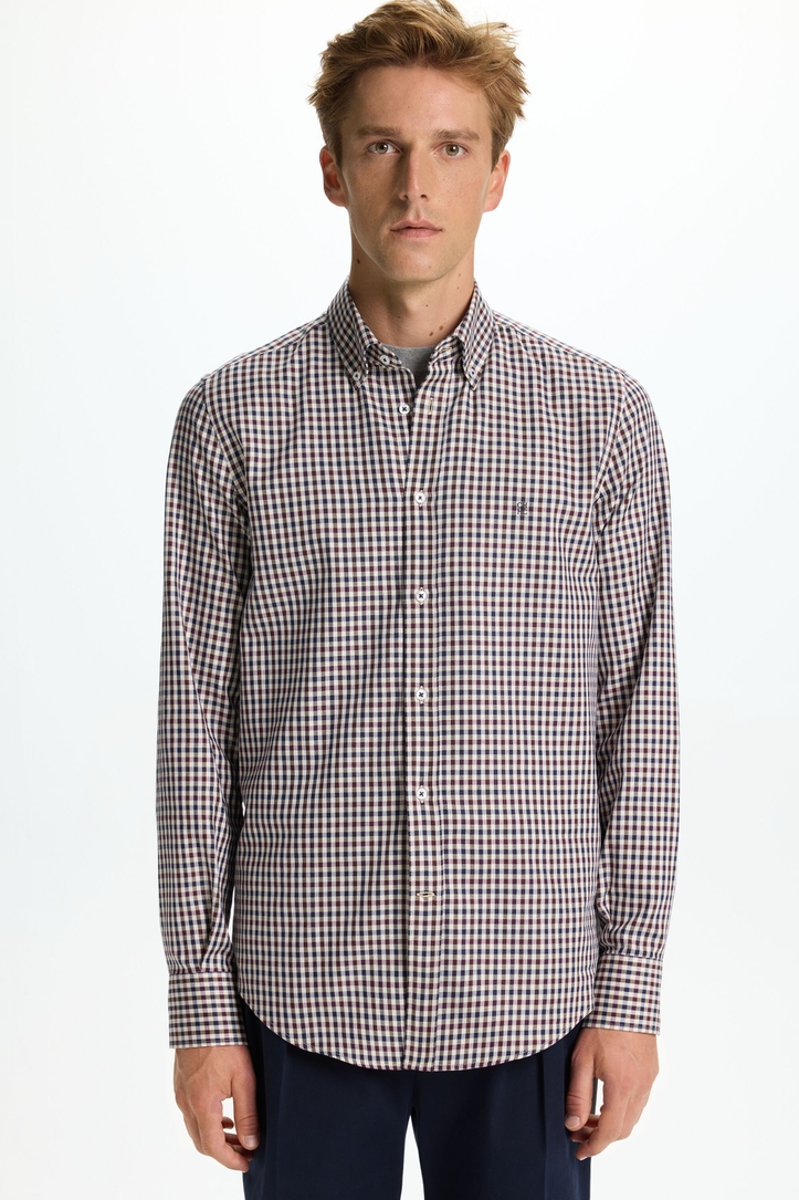 Gingham Check Twill Shirt