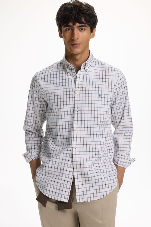 CHECKERED TWILL SHIRT
