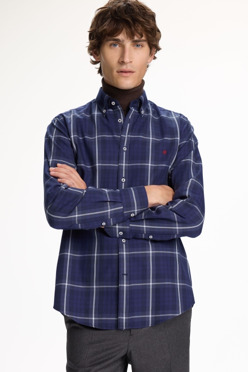 CHECKED TWILL SHIRT