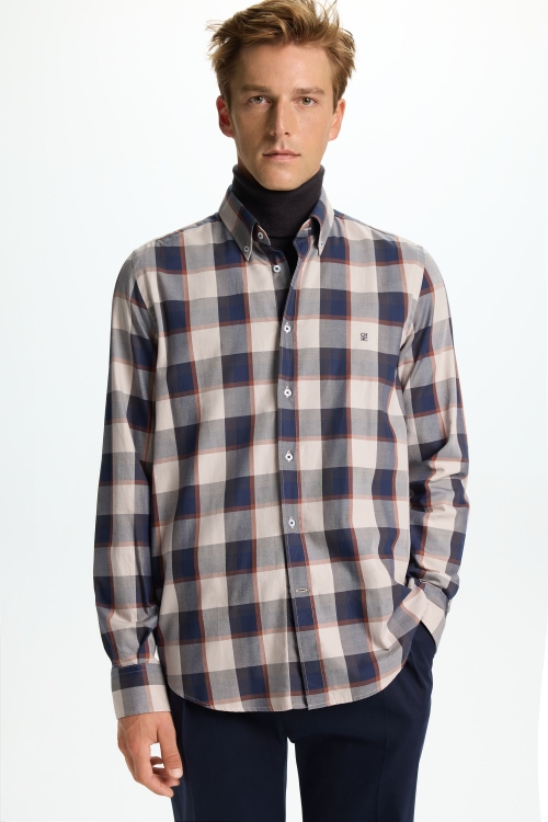 CHECKED TWILL SHIRT