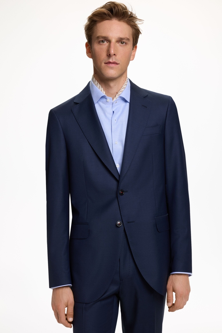 Wool Zig-Zag Weave Classic Fit Suit Jacket