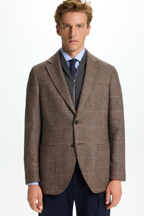 HOUNDSTOOTH WOOL RELAXED FIT BLAZER
