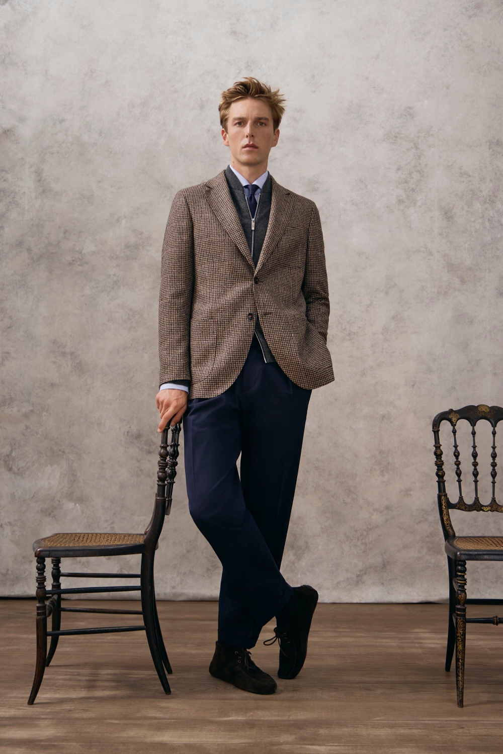 HOUNDSTOOTH WOOL RELAXED FIT BLAZER