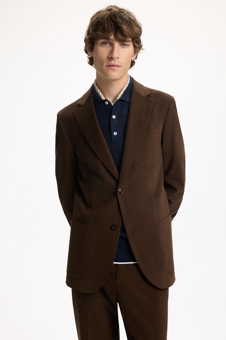Cotton Twill Relaxed Fit Suit Jacket