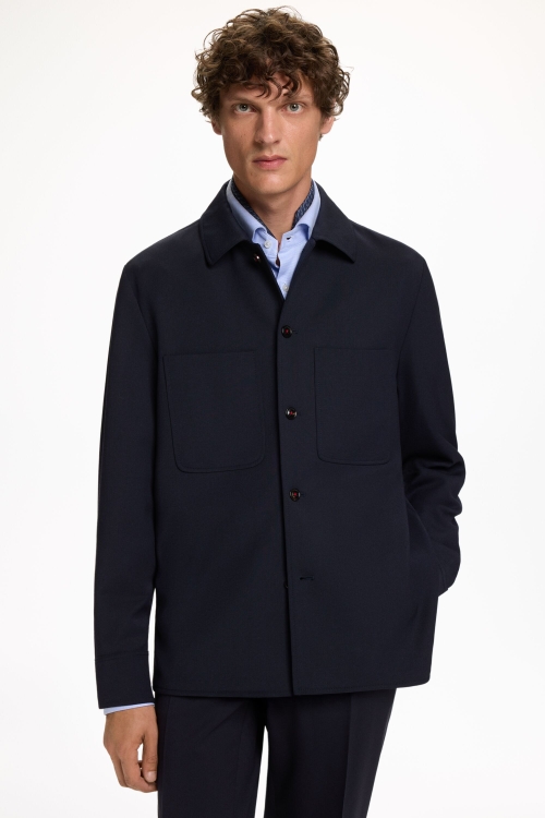 WOOL TWILL OVERSHIRT
