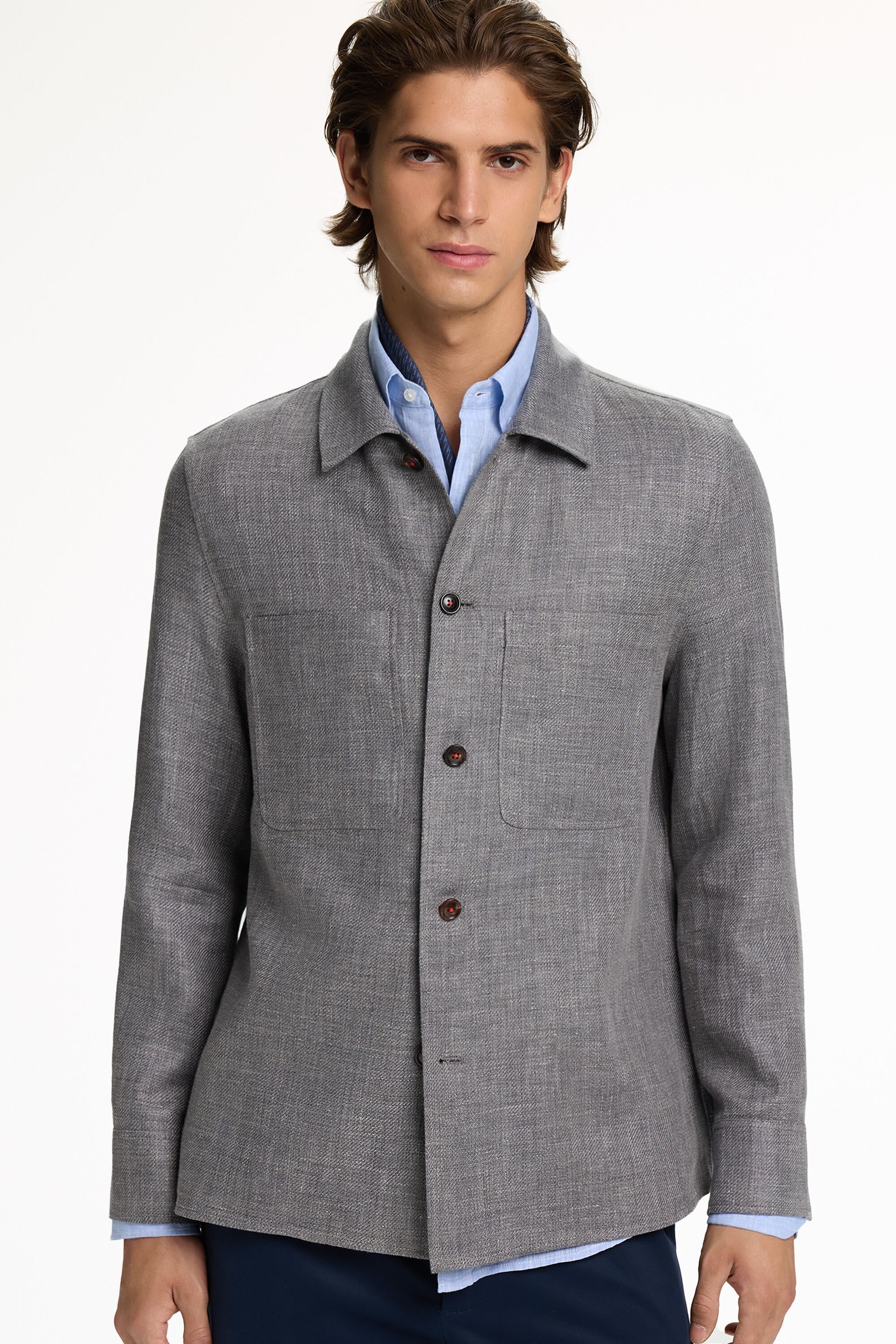 Linen and Cotton Overshirt