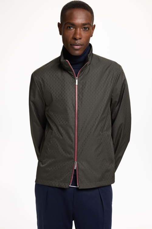 TECHNICAL NYLON JACKET WITH CH JACQUARD