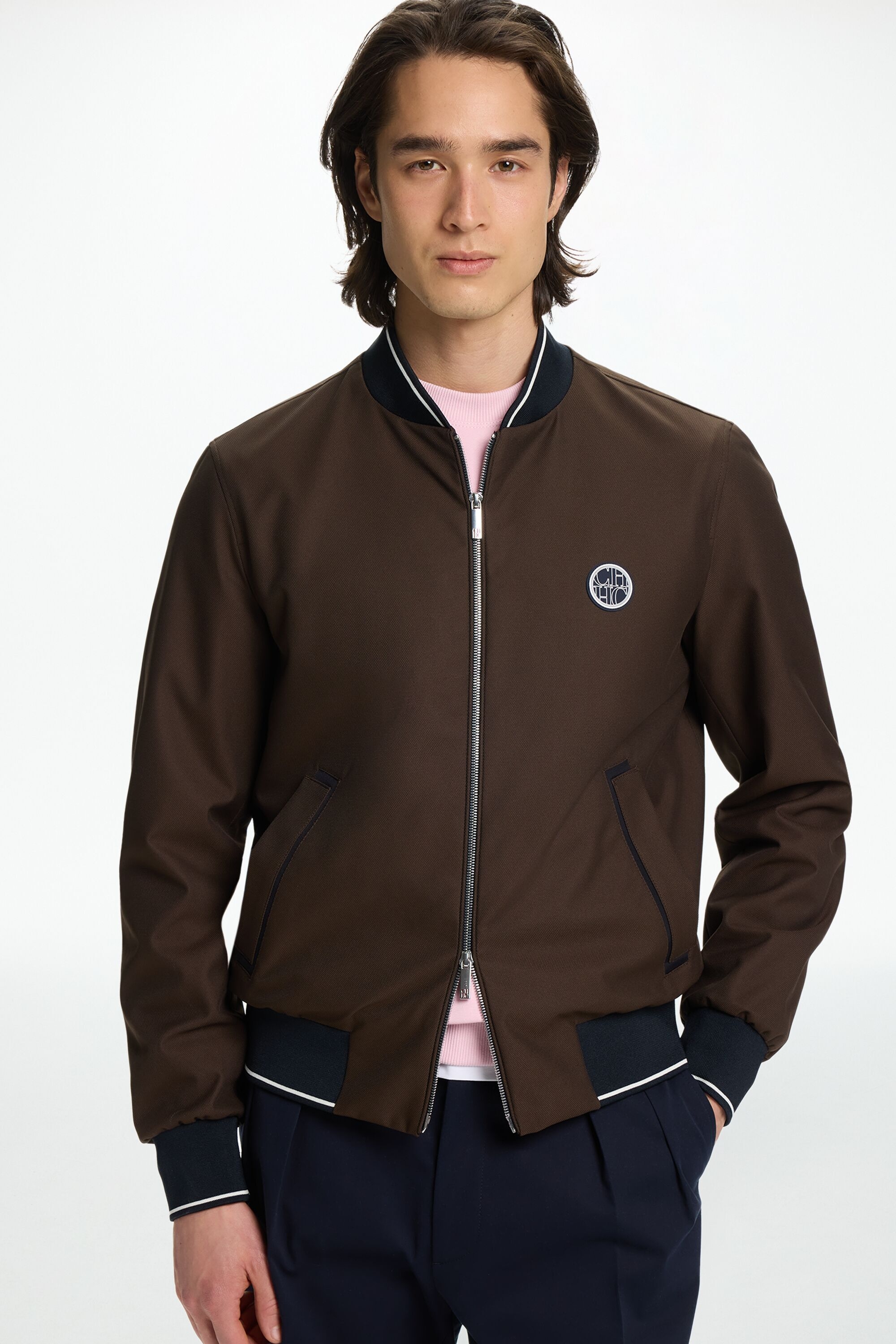 Textured Technical Bomber Jacket