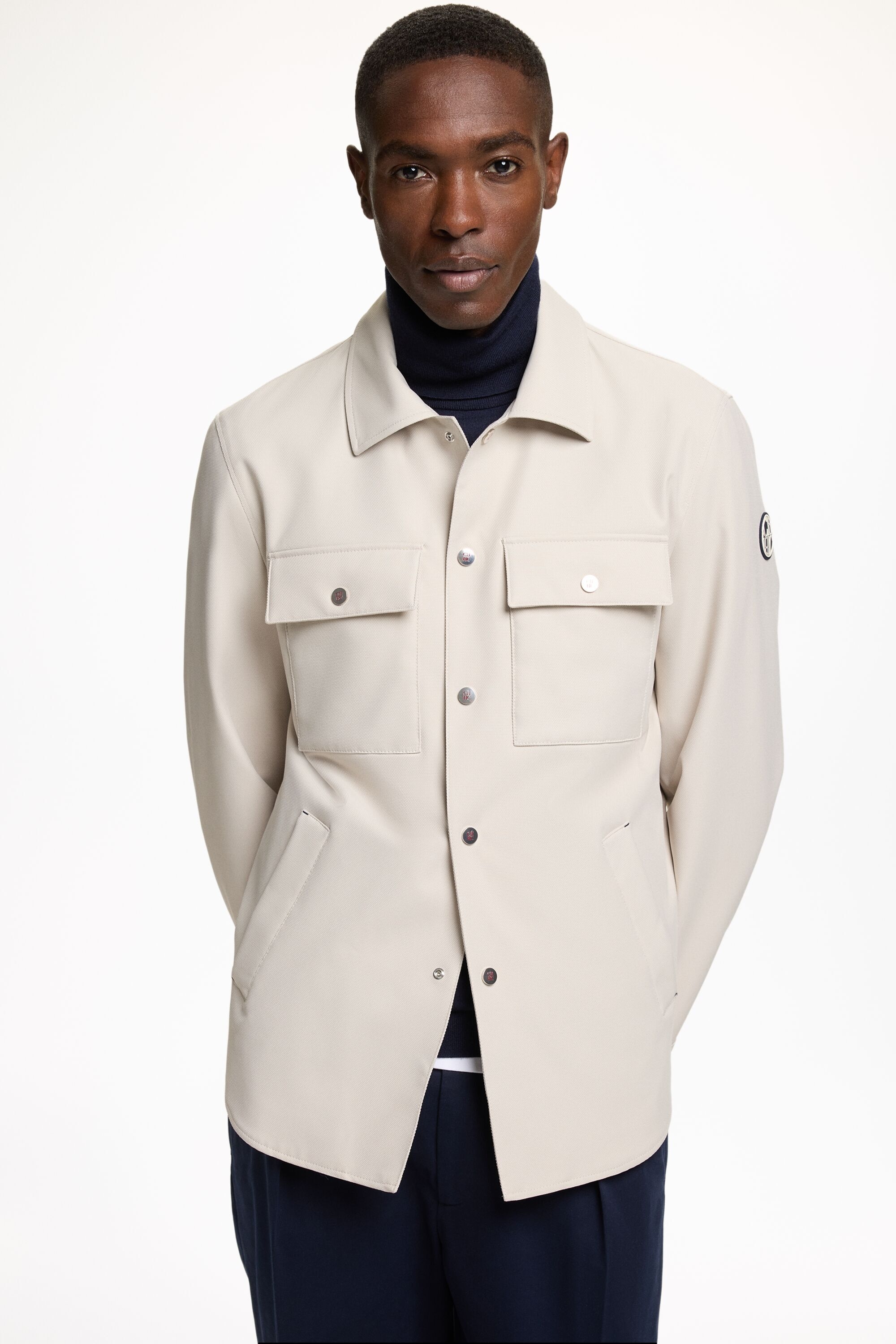 Textured Technical Nylon Overshirt