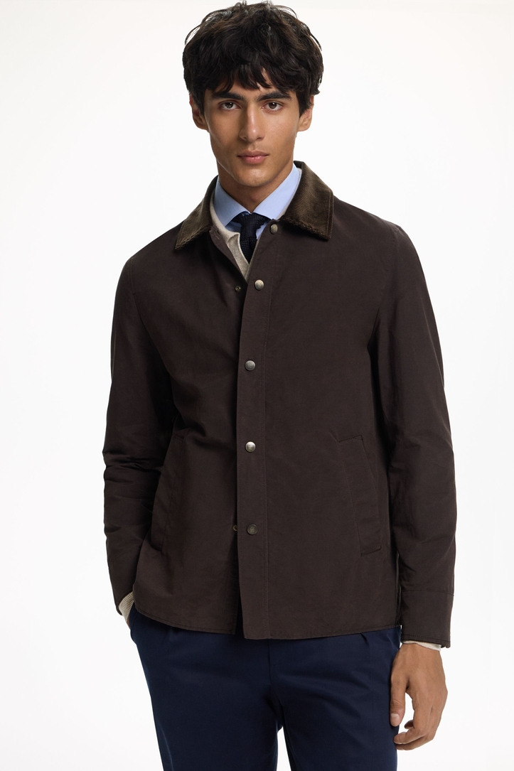 CHartan-Lined Waxed Technical Cotton Overshirt