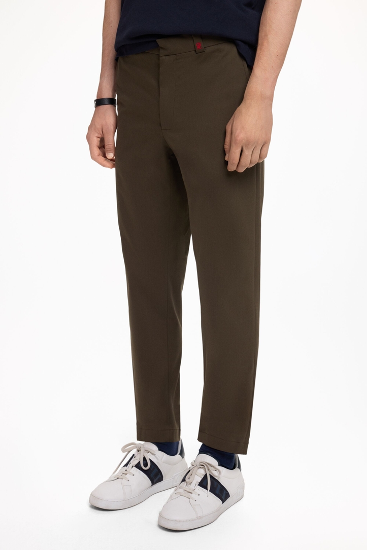 Pantalón Chino Regular Fit de Microsarga de Algodón
