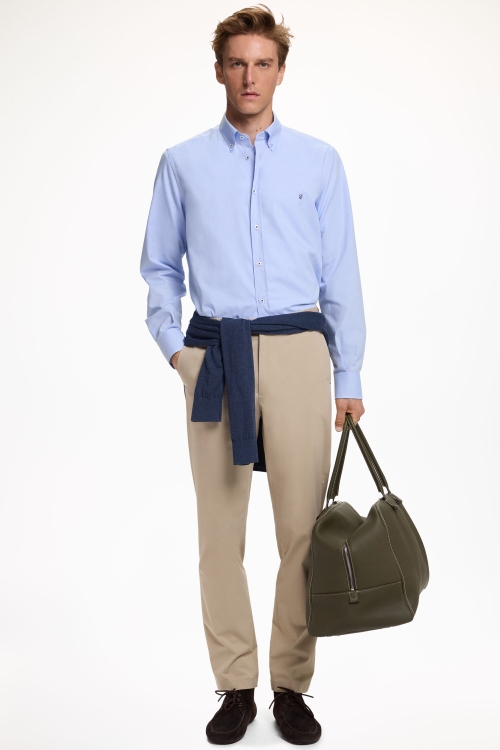 COTTON MICRO TWILL REGULAR FIT CHINOS