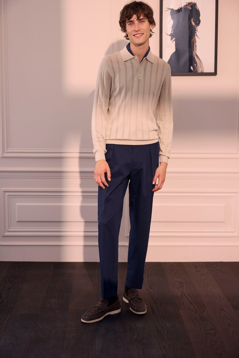 COTTON MICRO TWILL RELAXED FIT PANTS