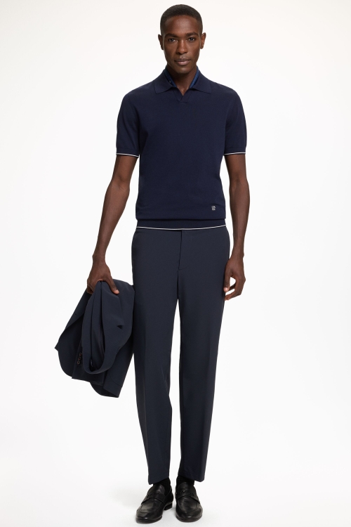 TECHNICAL NYLON RELAXED FIT SUIT PANTS