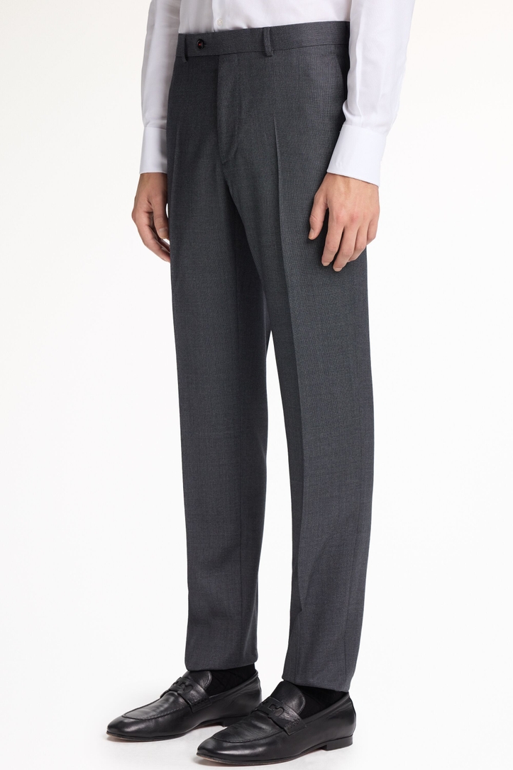 Wool Bird's Eye Weave Classic Fit Suit Pants