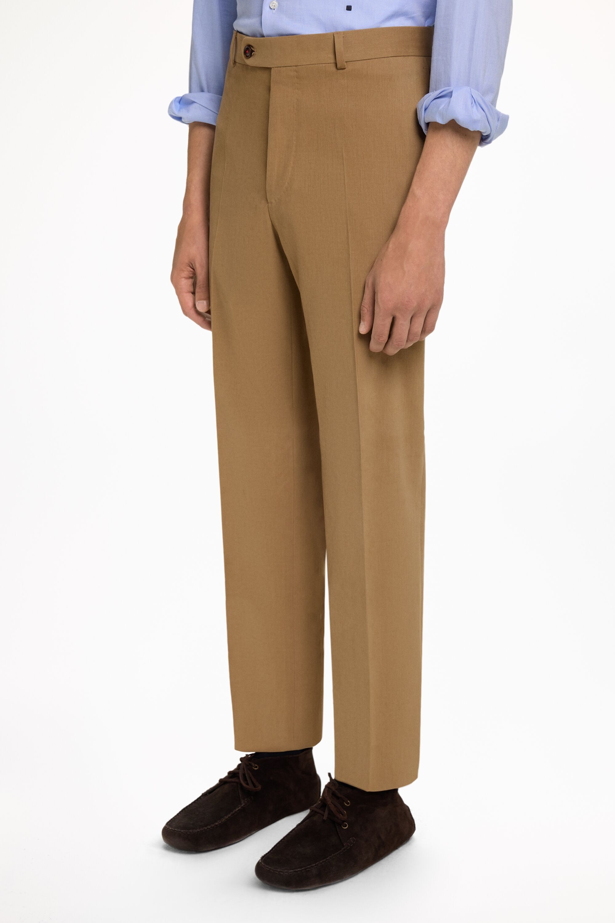 Cotton Twill Classic Fit Suit Pants