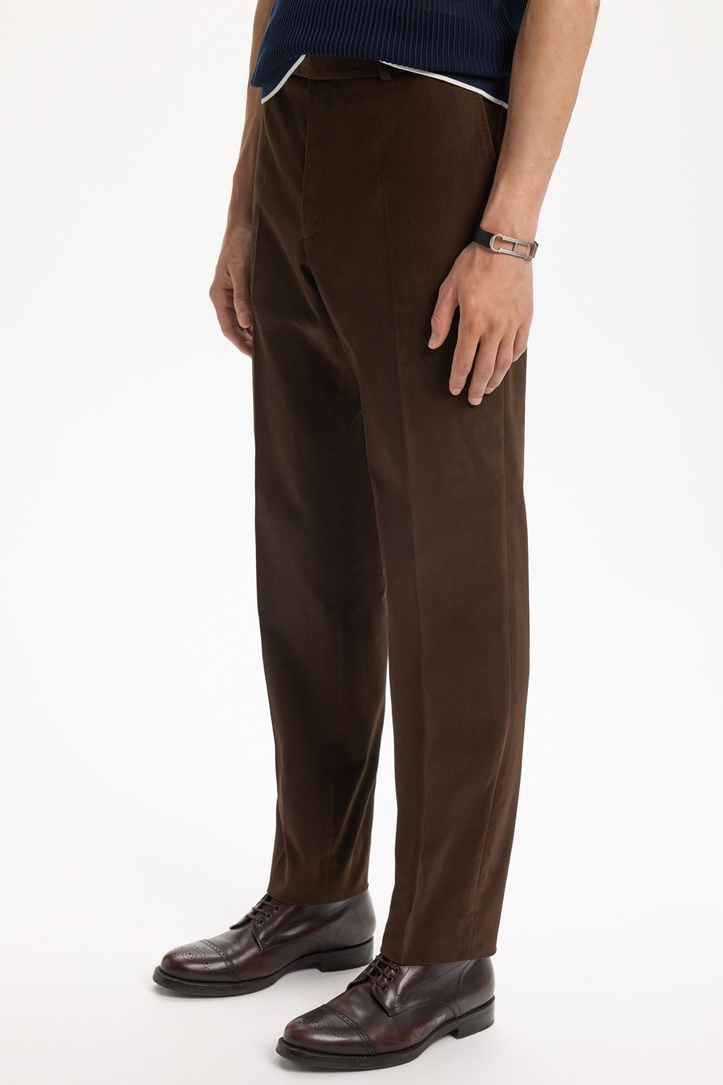 Cotton Twill Classic Fit Suit Pants