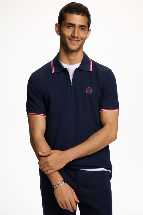 POLO DE PIQUÉ CON CREMALLERA