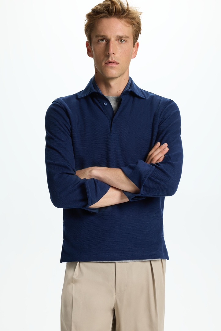 Piqué Half-Placket Shirt